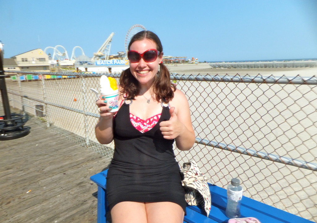 And by "go to the beach," I actually mean "have an excuse to sit around and eat frozen treats." :) 